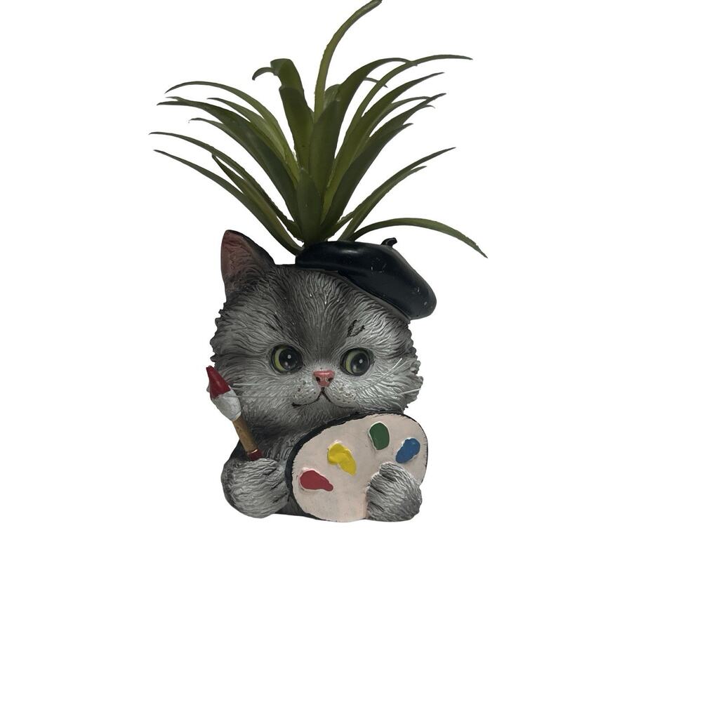 The Bradford Exchange Purr-fect Planters Cat Figurine Kayomi Harai Vincent